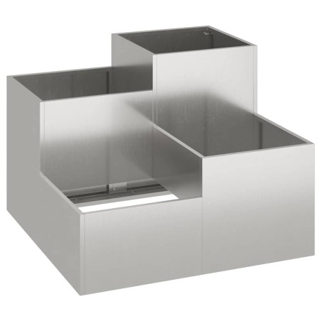 Градинска саксия Сребрист 100 x 100 x 60 см Неръждаема стомана