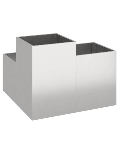 Градинска саксия Сребрист 100 x 100 x 60 см Неръждаема стомана