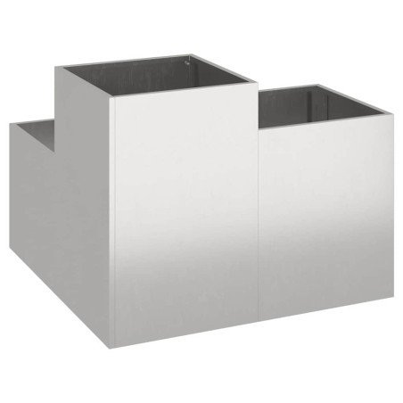 Градинска саксия Сребрист 100 x 100 x 60 см Неръждаема стомана