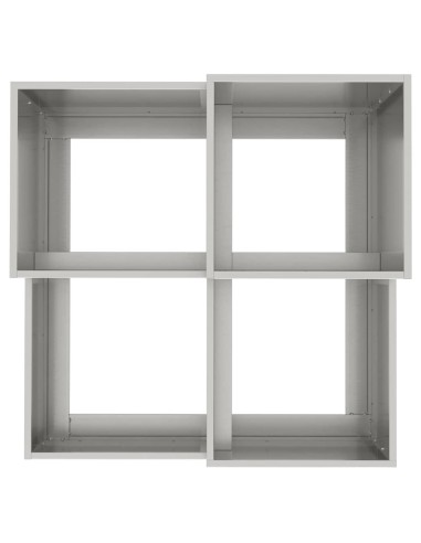 Градинска саксия Сребрист 100 x 100 x 60 см Неръждаема стомана