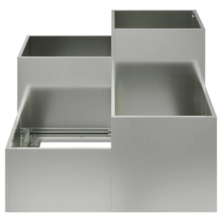 Градинска саксия Сребрист 100 x 100 x 60 см Поцинкована стомана