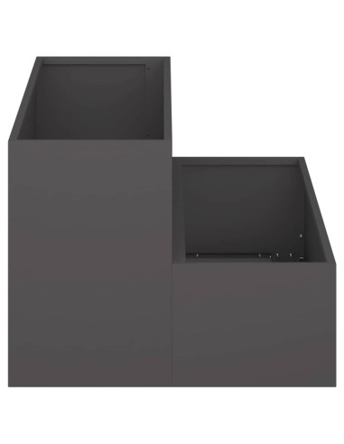 Градинска саксия Черно 100 x 60 x 45 см Стомана