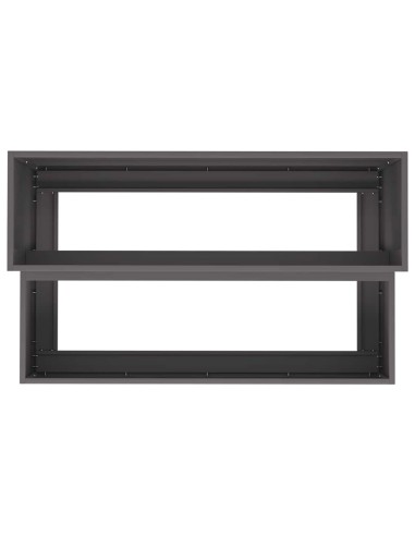 Градинска саксия Черно 100 x 60 x 45 см Стомана