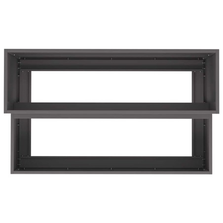 Градинска саксия Черно 100 x 60 x 45 см Стомана