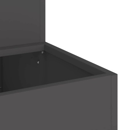 Градинска саксия Черно 100 x 60 x 45 см Стомана
