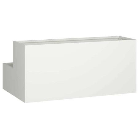 Градинска саксия Бяло 100 x 60 x 45 см Стомана
