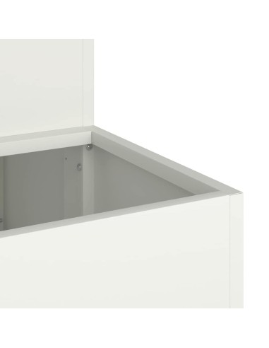 Градинска саксия Бяло 100 x 60 x 45 см Стомана