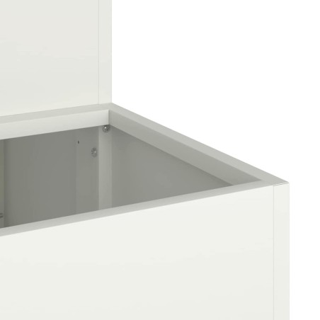 Градинска саксия Бяло 100 x 60 x 45 см Стомана