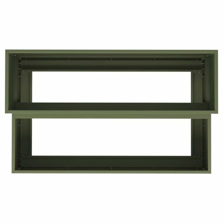 Градинска саксия Маслиненозелен 100 x 60 x 45 см Стомана