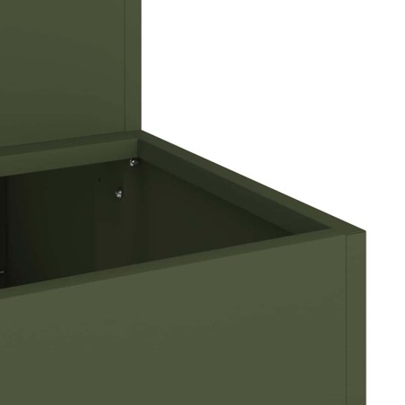Градинска саксия Маслиненозелен 100 x 60 x 45 см Стомана