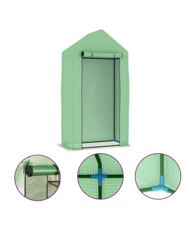 Оранжерия със стоманена рамка 0,5 м² 1x0,5x1,9 м