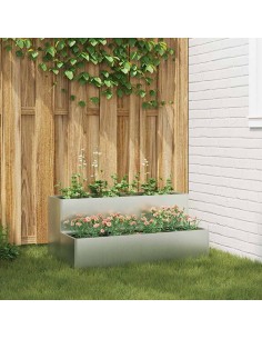 Градинска саксия Сребрист 100 x 60 x 45 см Поцинкована стомана