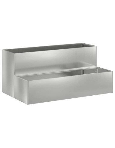 Градинска саксия Сребрист 100 x 60 x 45 см Поцинкована стомана