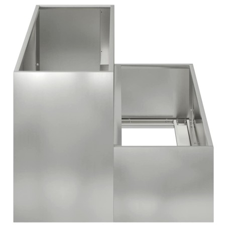 Градинска саксия Сребрист 100 x 60 x 45 см Поцинкована стомана