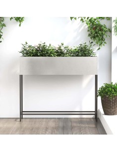 Повдигната градинска саксия Сребрист 100 x 26 x 82 см