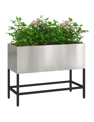 Повдигната градинска саксия Сребрист 60 x 26 x 45 см
