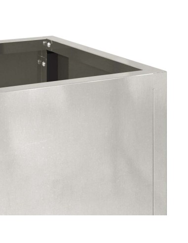 Повдигната градинска саксия Сребрист 60 x 26 x 45 см