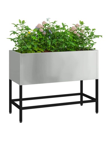 Повдигната градинска саксия Сребрист 60 x 26 x 45 см