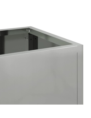 Повдигната градинска саксия Сребрист 60 x 26 x 45 см