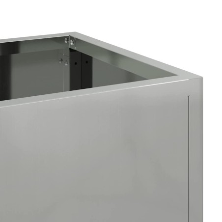 Повдигната градинска саксия Сребрист 60 x 26 x 45 см