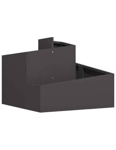 Градинска саксия Черно 60 x 60 x 50 см Стомана