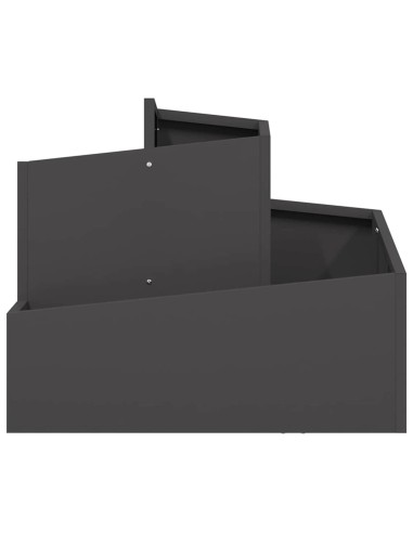 Градинска саксия Черно 60 x 60 x 50 см Стомана