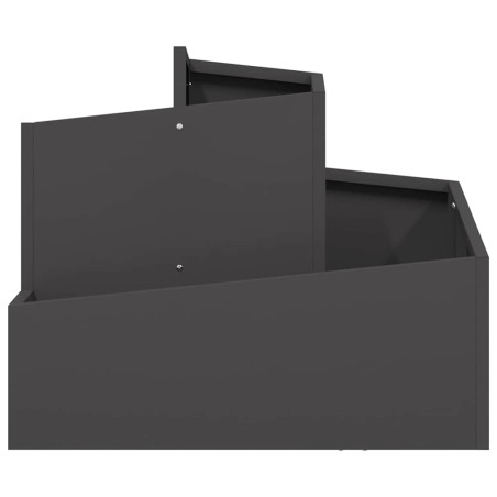 Градинска саксия Черно 60 x 60 x 50 см Стомана