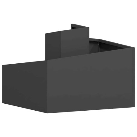 Градинска саксия Черно 60 x 60 x 50 см Стомана