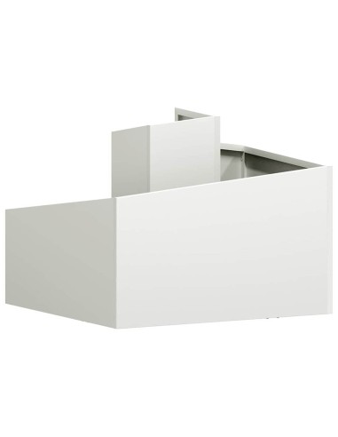 Градинска саксия Бяло 60 x 60 x 50 см Стомана