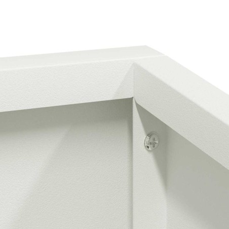 Градинска саксия Бяло 60 x 60 x 50 см Стомана