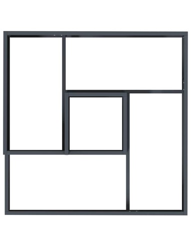 Градинска саксия Антрацит 60 x 60 x 50 см Стомана