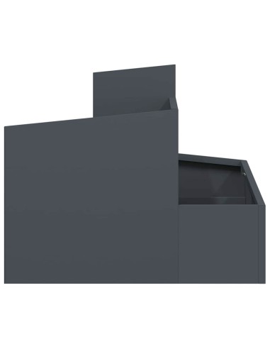 Градинска саксия Антрацит 60 x 60 x 50 см Стомана