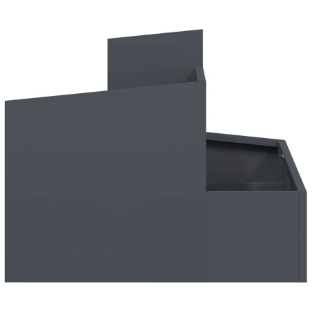 Градинска саксия Антрацит 60 x 60 x 50 см Стомана