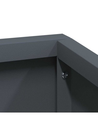 Градинска саксия Антрацит 60 x 60 x 50 см Стомана