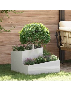 Градинска саксия Сребрист 60 x 60 x 50 см Неръждаема стомана