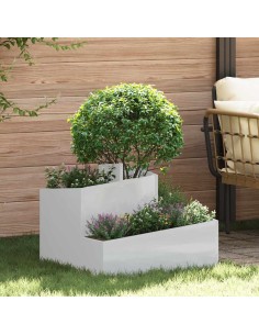 Градинска саксия Сребрист 60 x 60 x 50 см Поцинкована стомана