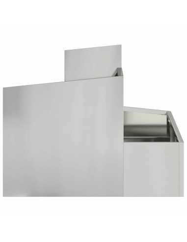 Градинска саксия Сребрист 60 x 60 x 50 см Поцинкована стомана