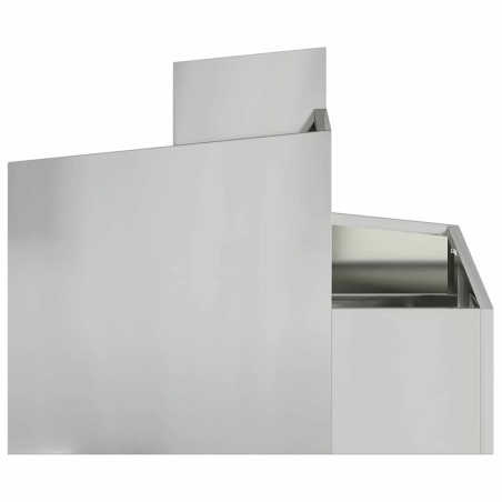 Градинска саксия Сребрист 60 x 60 x 50 см Поцинкована стомана
