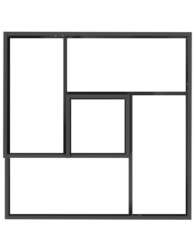 Градинска саксия Черно 80 x 80 x 50 см