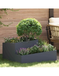 Градинска саксия Антрацит 80 x 80 x 50 см