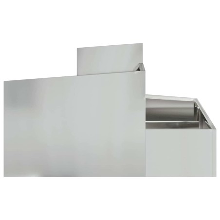 Градинска саксия Сребрист 80 x 80 x 50 см Поцинкована стомана