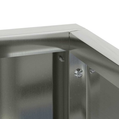 Градинска саксия Сребрист 80 x 80 x 50 см Поцинкована стомана