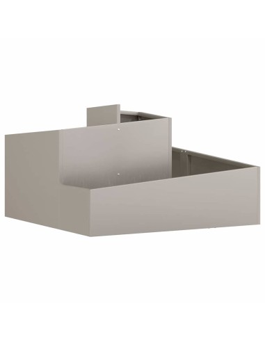 Градинска саксия Кафяво 80 x 80 x 50 см Патинираща стомана