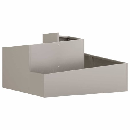 Градинска саксия Кафяво 80 x 80 x 50 см Патинираща стомана