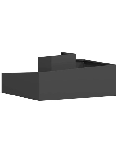 Градинска саксия Черно 100 x 100 x 50 cm Стомана
