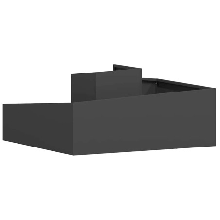 Градинска саксия Черно 100 x 100 x 50 cm Стомана