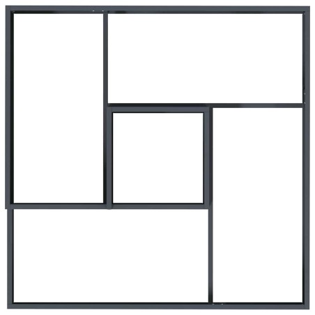 Градинска саксия Антрацит 100 x 100 x 50 cm Стомана