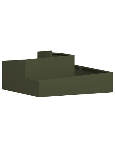 Градинска саксия Маслиненозелен 100 x 100 x 50 cm Стомана