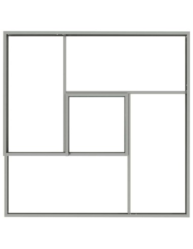 Градинска саксия Сребрист 100 x 100 x 50 cm Поцинкована стомана