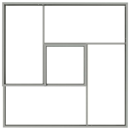Градинска саксия Сребрист 100 x 100 x 50 cm Поцинкована стомана